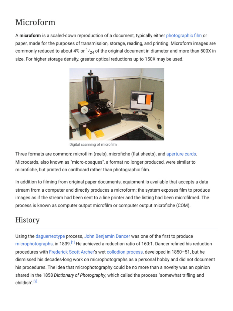 Understanding Microform Formats | PDF | Microform