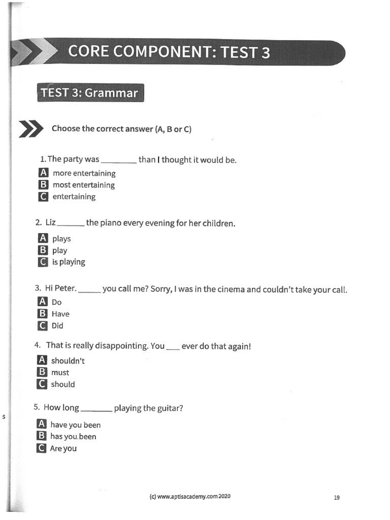 Test 3 Aptis | PDF