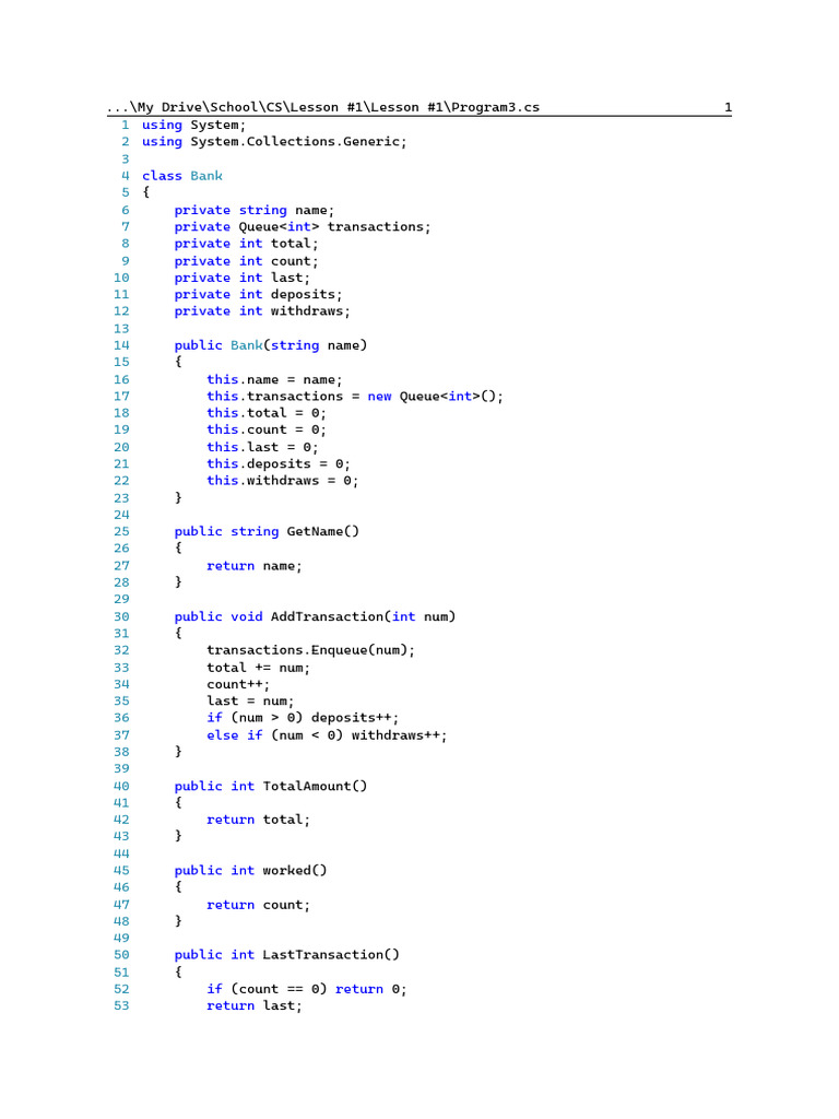 C# Bank Transaction Management System | PDF | Computer Programming ...