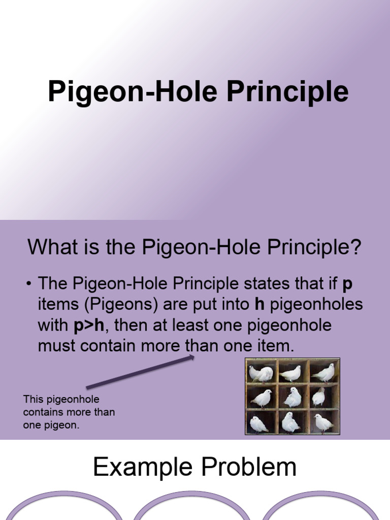 Understanding the Pigeon-Hole Principle | PDF