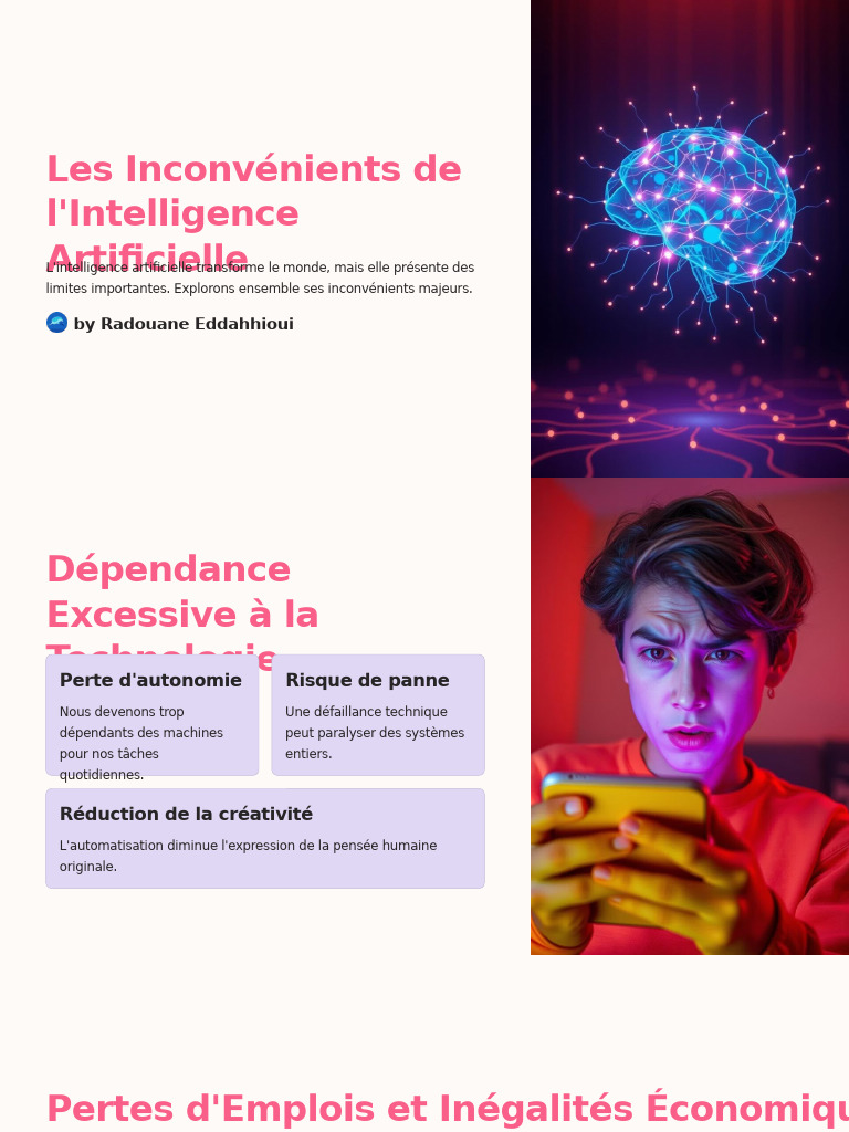 Inconvénients de l'Intelligence Artificielle | PDF | Intelligence ...