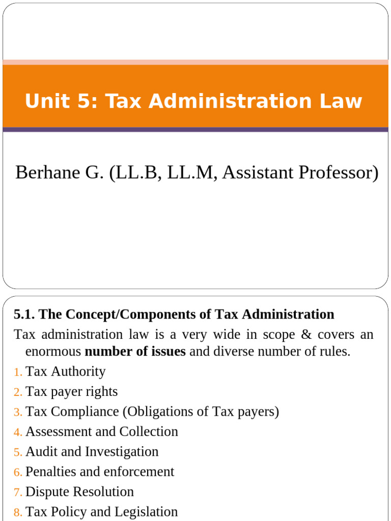 Tax Administration Law-2 | PDF | Taxes | Taxpayer