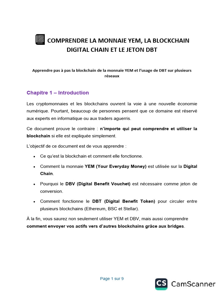 Comprendre La Monnaie Yem | PDF | Crytomonnaies | Bitcoin