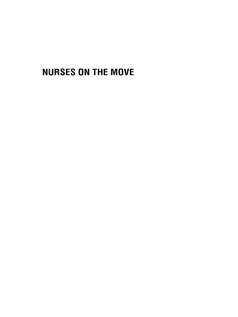 Nurses On The Move Migration and The Global Health Care Economy ...