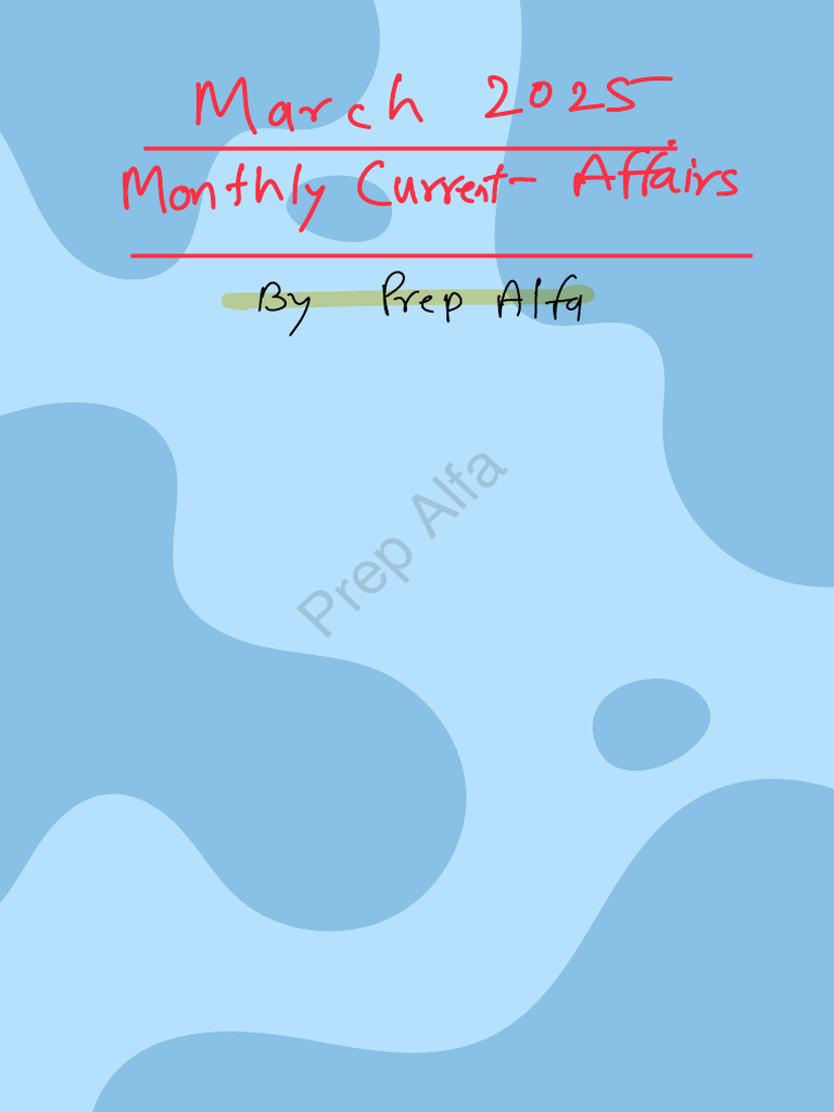 March 2025 Monthly Current Affairs | PDF
