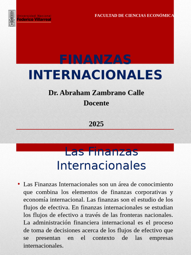 Importancia de las Finanzas Internacionales | PDF | La política ...
