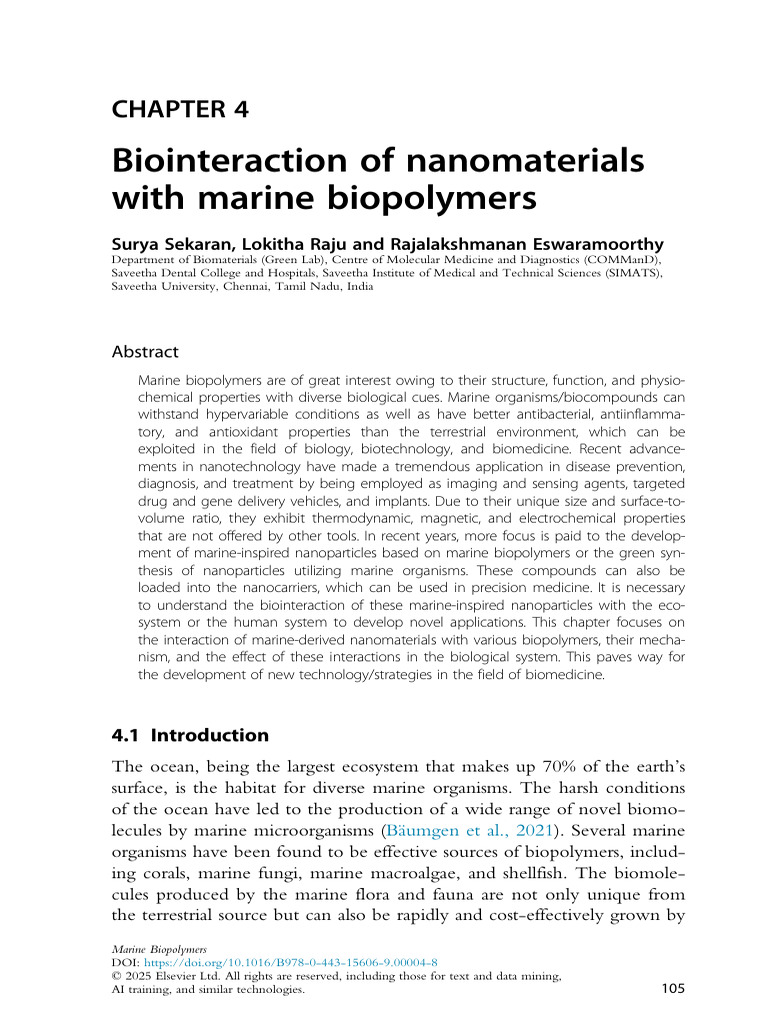 Chapter 4 Marine | PDF | Nanomaterials | Nanoparticle
