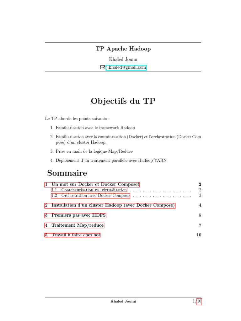 TP sur Apache Hadoop et Docker Compose | PDF | Apache Hadoop ...