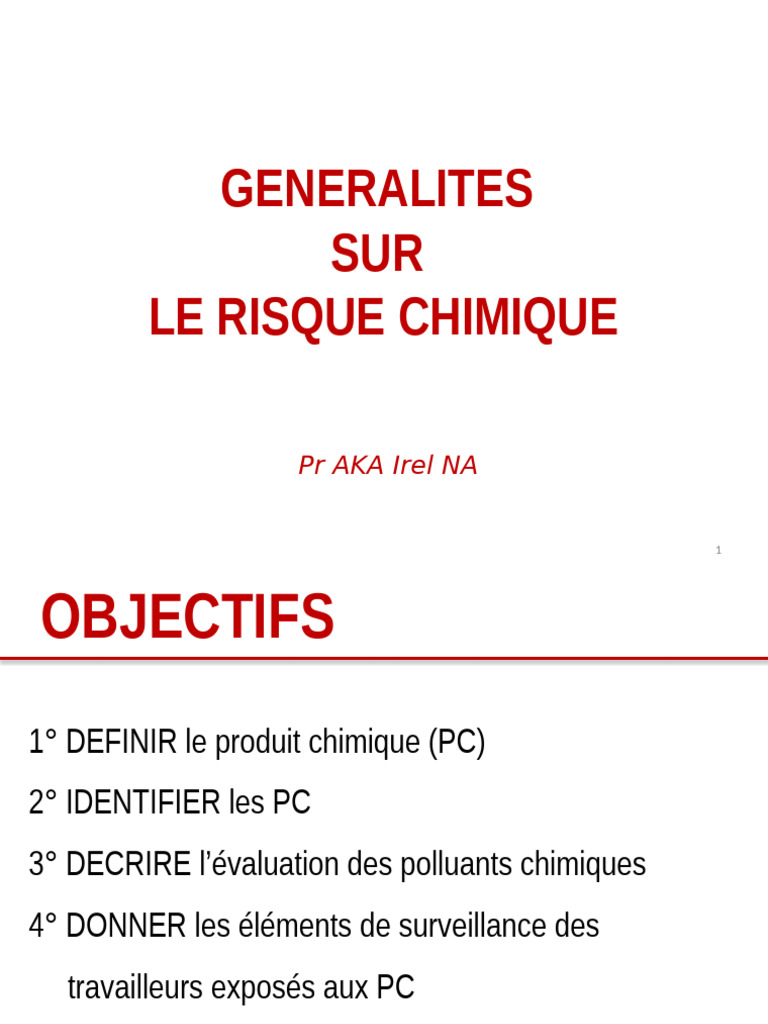 Prévention des Risques Chimiques au Travail | PDF | Toxicologie ...