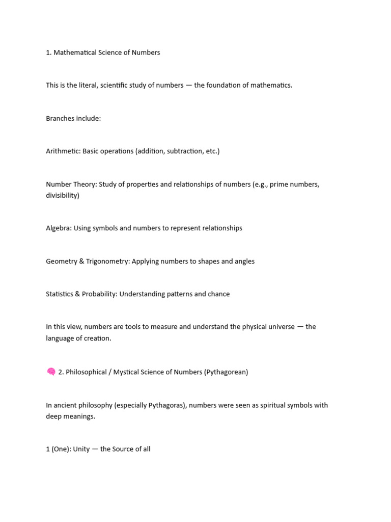 The Science of Numbers Explained | PDF