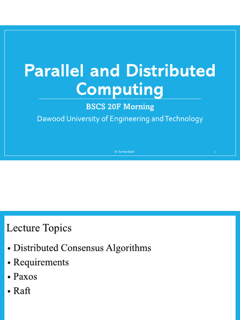 Lecture 2.1DistributedConsensusAlgorithms | PDF