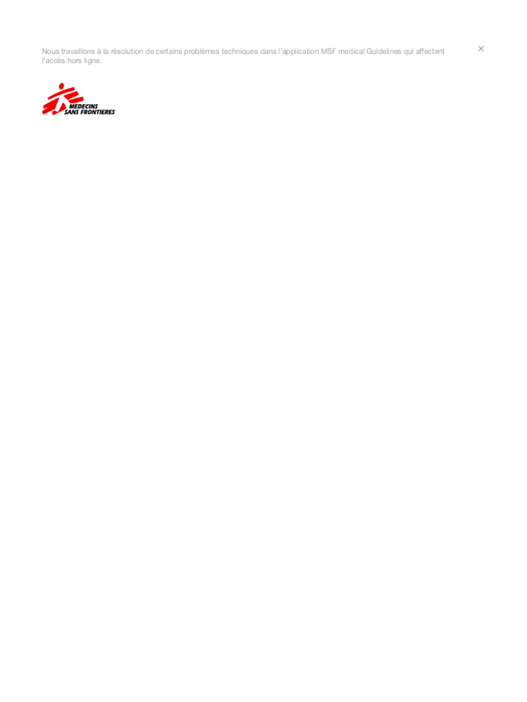 Problèmes techniques MSF Guidelines | PDF
