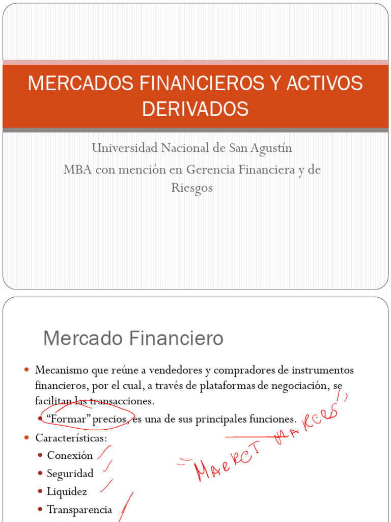 Mercados Financieros y Activos Derivados | PDF | Inversiones | Renta Fija
