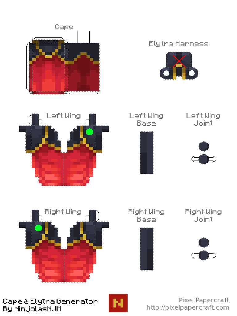 Minecraft Cape and Elytra | PDF