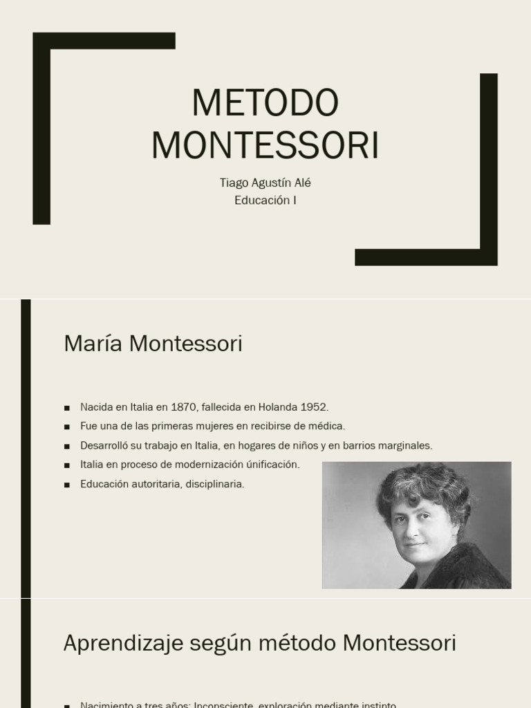 Metodo Montessori PP | PDF