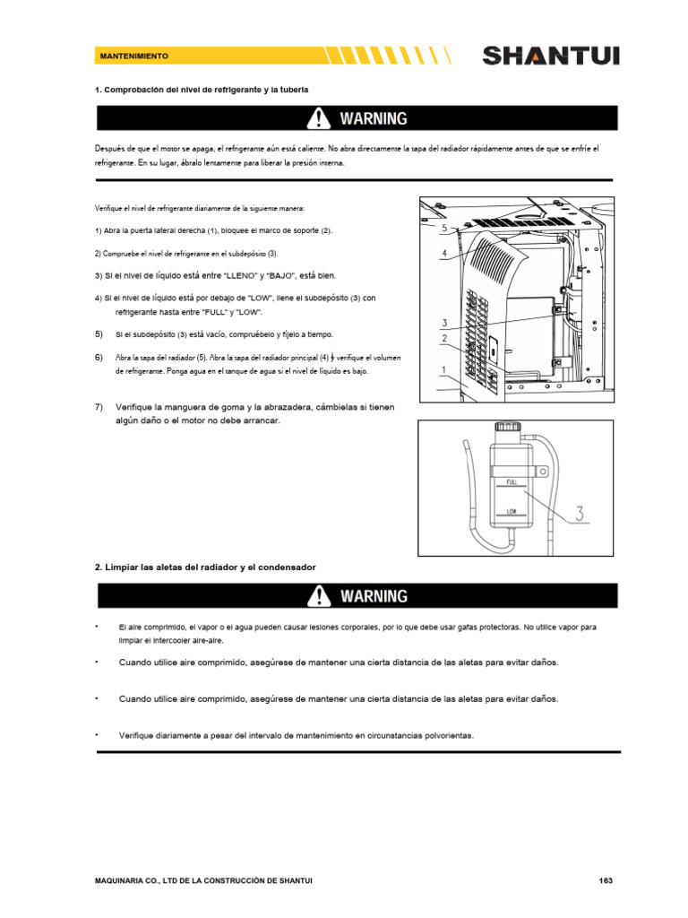 Se75 Manual de Operador Español 3-3 | PDF | Filtración | Refrigerante