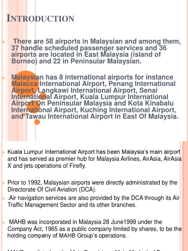 Mahb Background (Slide) | Download Free PDF | Malaysia | Aviation