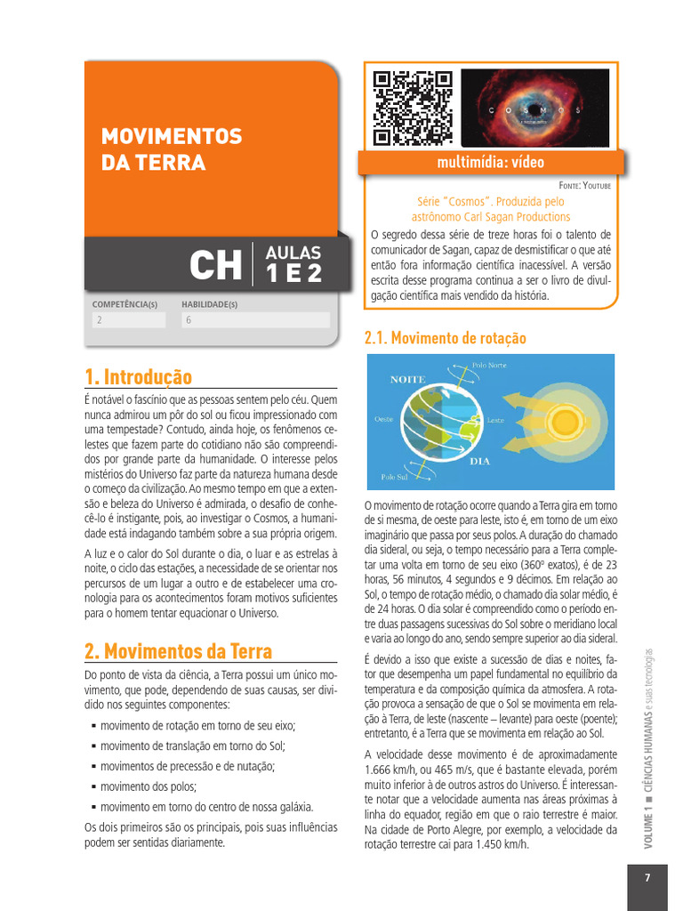Movimentos da Terra e suas Implicações | PDF | Maré | Terra