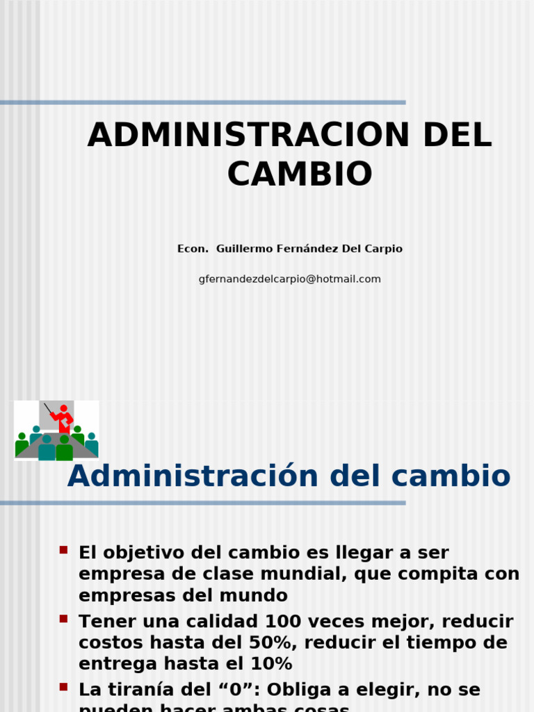 Estrategias para la Administración del Cambio | PDF | Gestión del ...