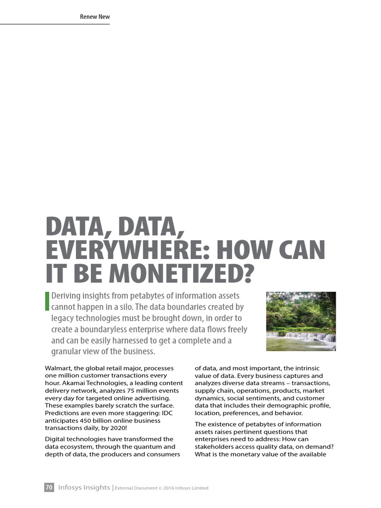 Monetizing Data in a Boundaryless Enterprise | PDF | Analytics | Data