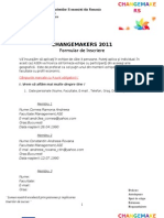 Change Makers 2011 - Formular de Inscriere