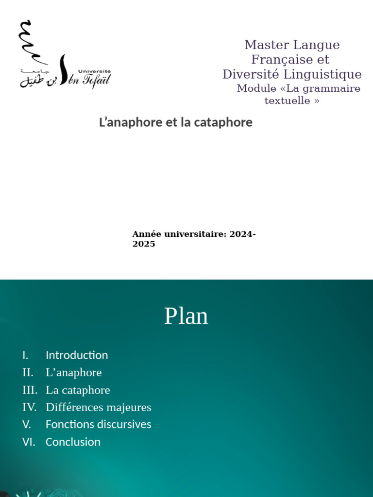 Anaphore et cataphore en grammaire textuelle | PDF | Interprétation ...