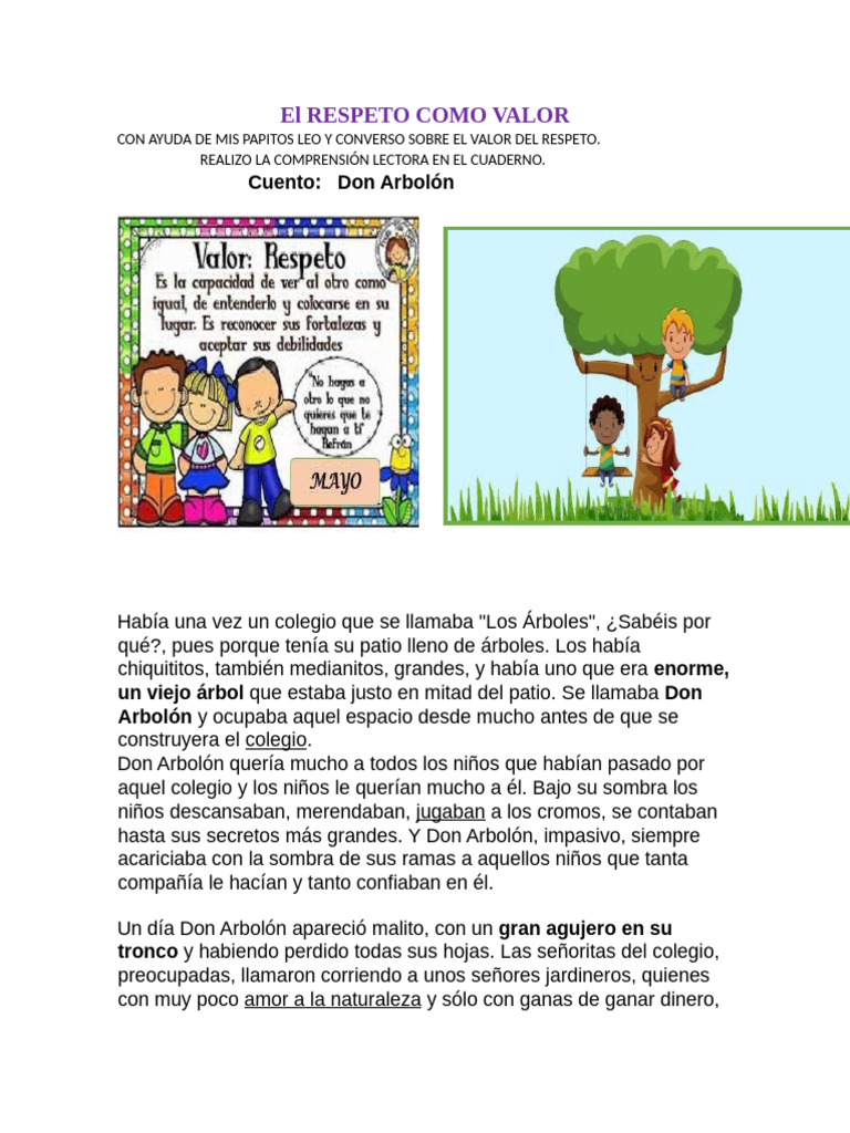 El Valor del Respeto en la Naturaleza | PDF