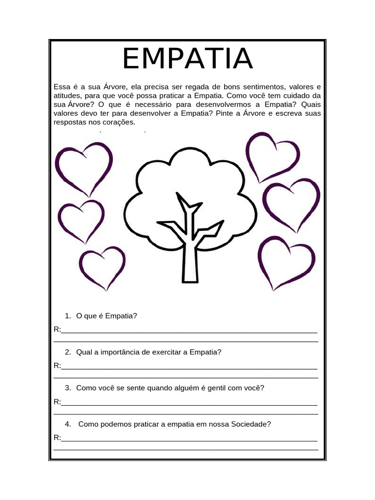 Atividade de Empatia no Ensino Religioso | PDF