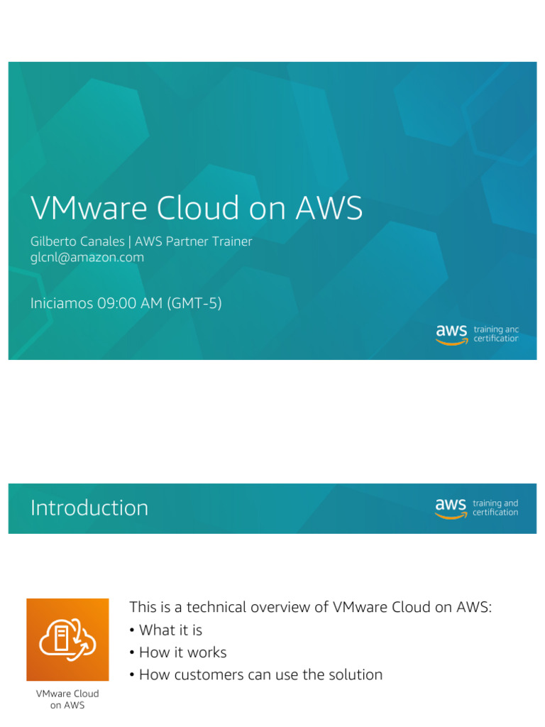 VMware Cloud on AWS Overview Guide | PDF | Amazon Web Services | Cloud ...
