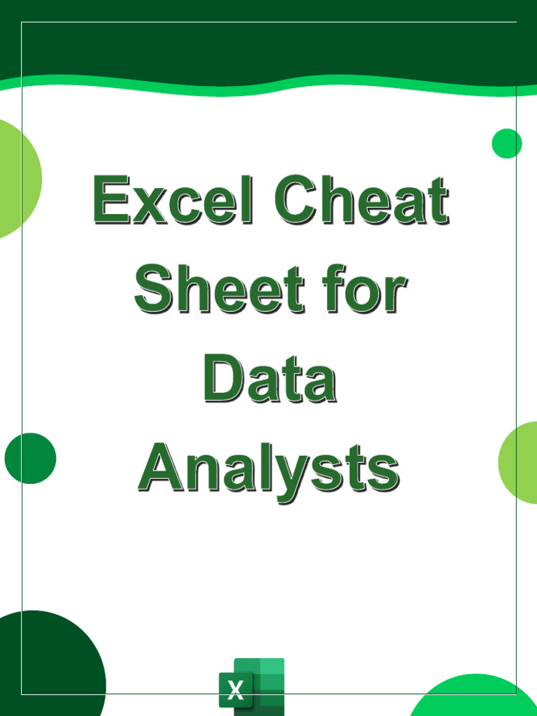 Excel Functions Cheat Sheet for Analysts | PDF