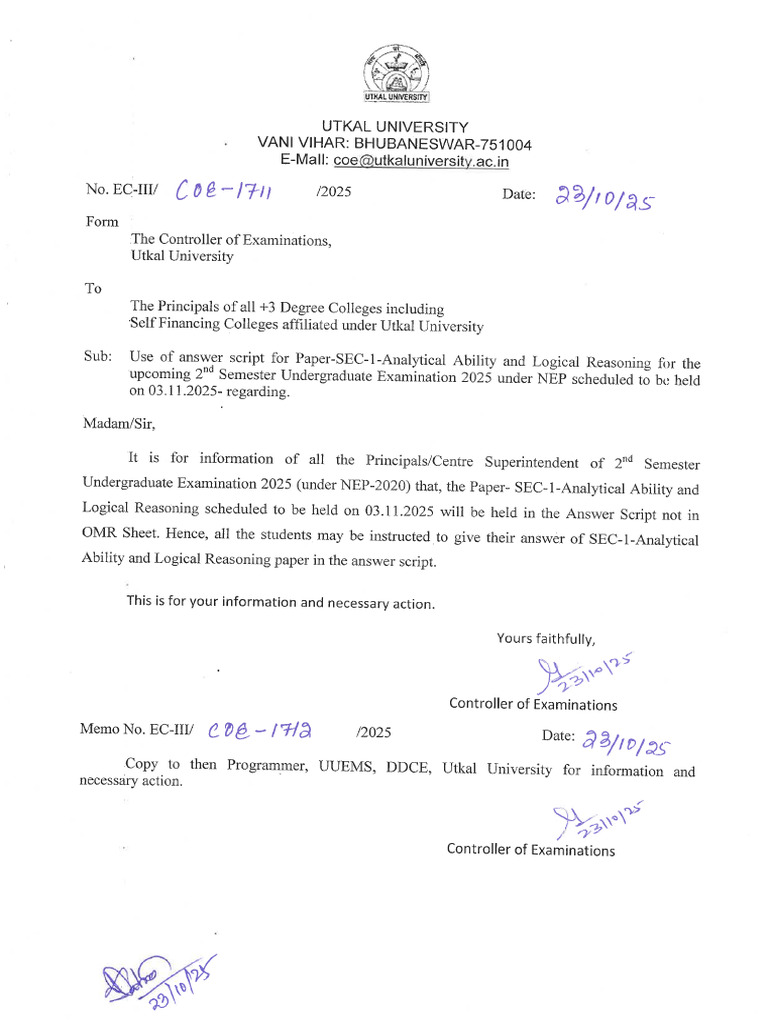 Letter Regarding SEC I Paper | PDF