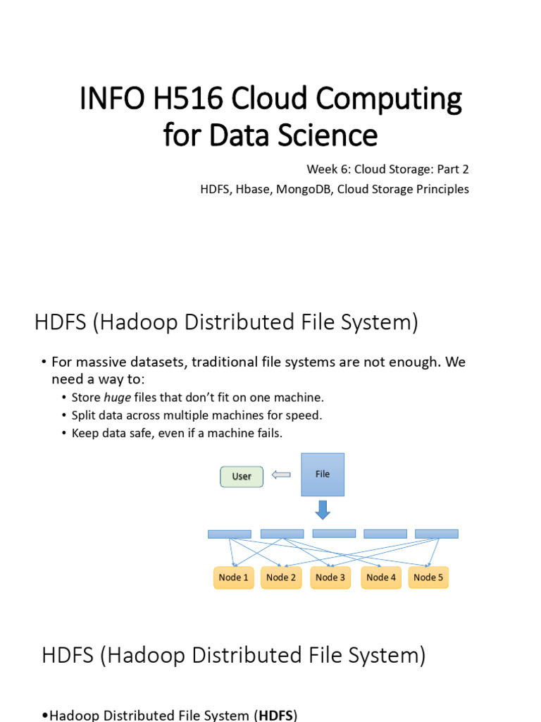 Cloud Storage for Data Science: HDFS & NoSQL | PDF | No Sql | Apache Hadoop