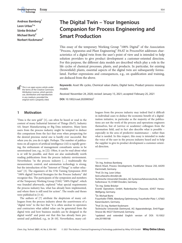 The Digital Twin - Your Ingenious Companion For PR | PDF | Simulation ...