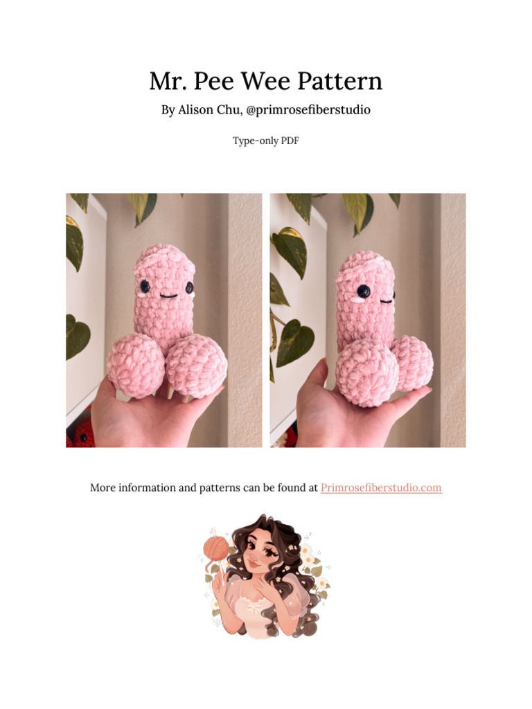 Mr. Pee Wee Surface Crochet Pattern | PDF | Crochet | Textile Arts