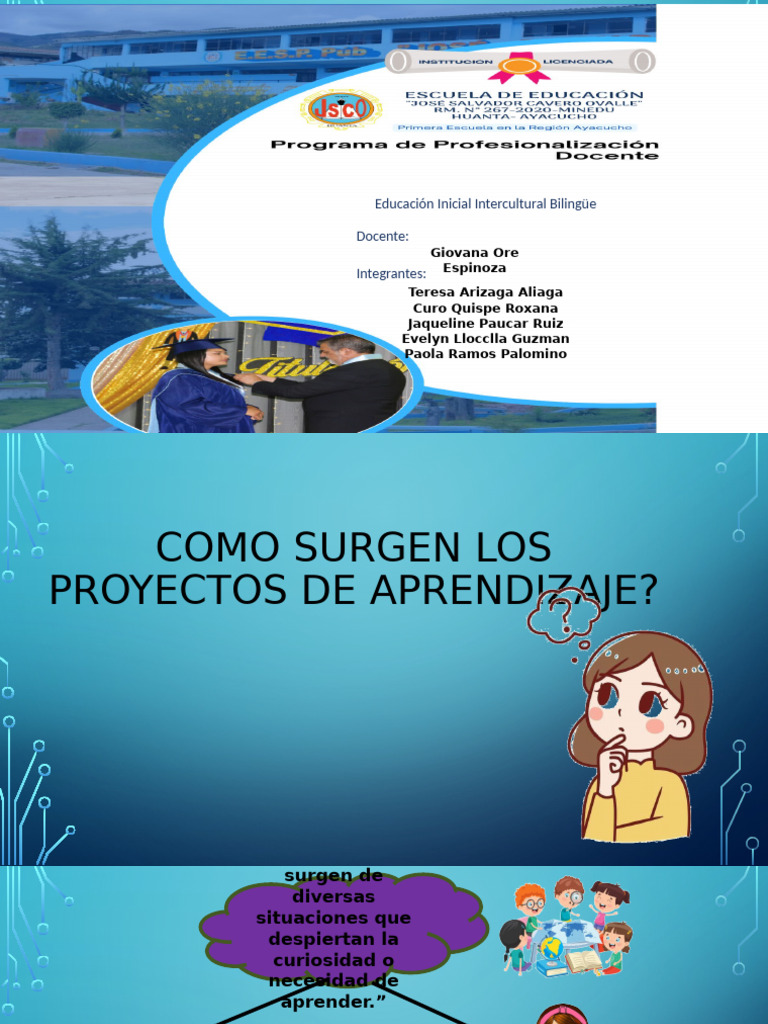 Proyectos de Aprendizaje en Educación Inicial | PDF | Maestros ...