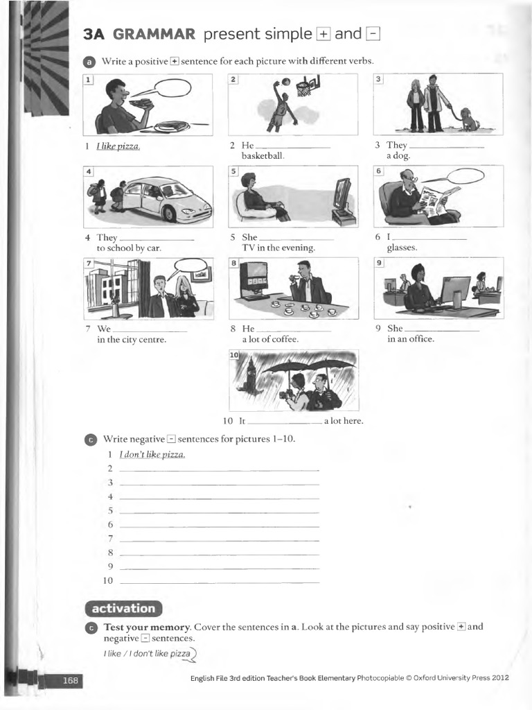 Present Simple 3A 3B | PDF | Syntax | Linguistics