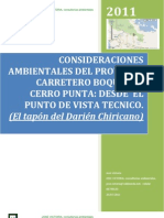 Consideraciones Tecnica Sobre La Carretera Boquete Cerro Punta
