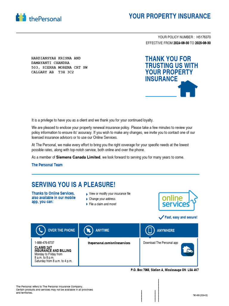 Home Renewal Policy 2024-08-29 | PDF | Insurance | Insurance Policy