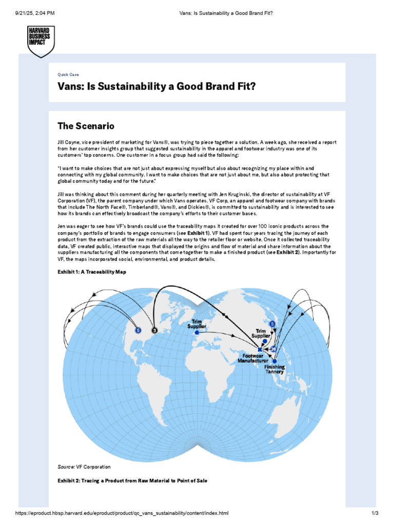 Vans' Sustainability Marketing Strategy | PDF | Brand | Natural Environment
