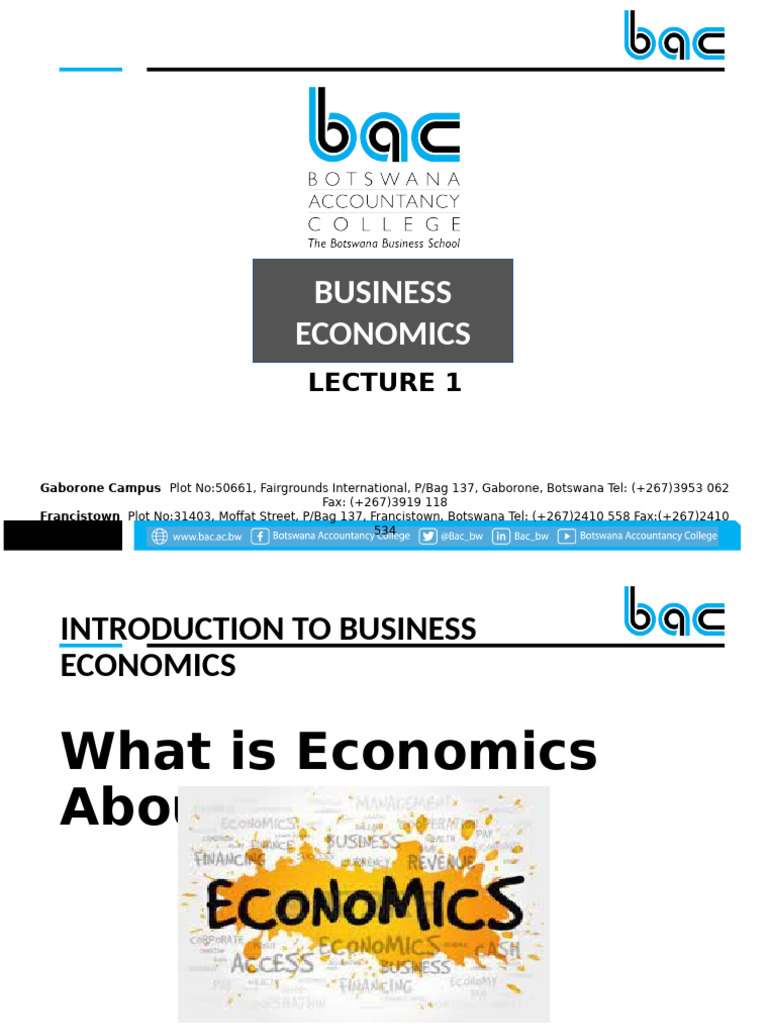 Introduction to Business Economics | PDF | Economics | Opportunity Cost