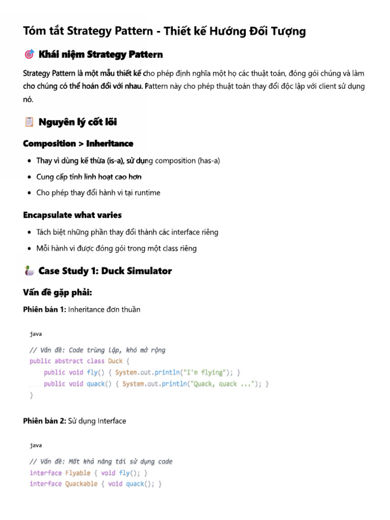 Strategy Pattern | PDF
