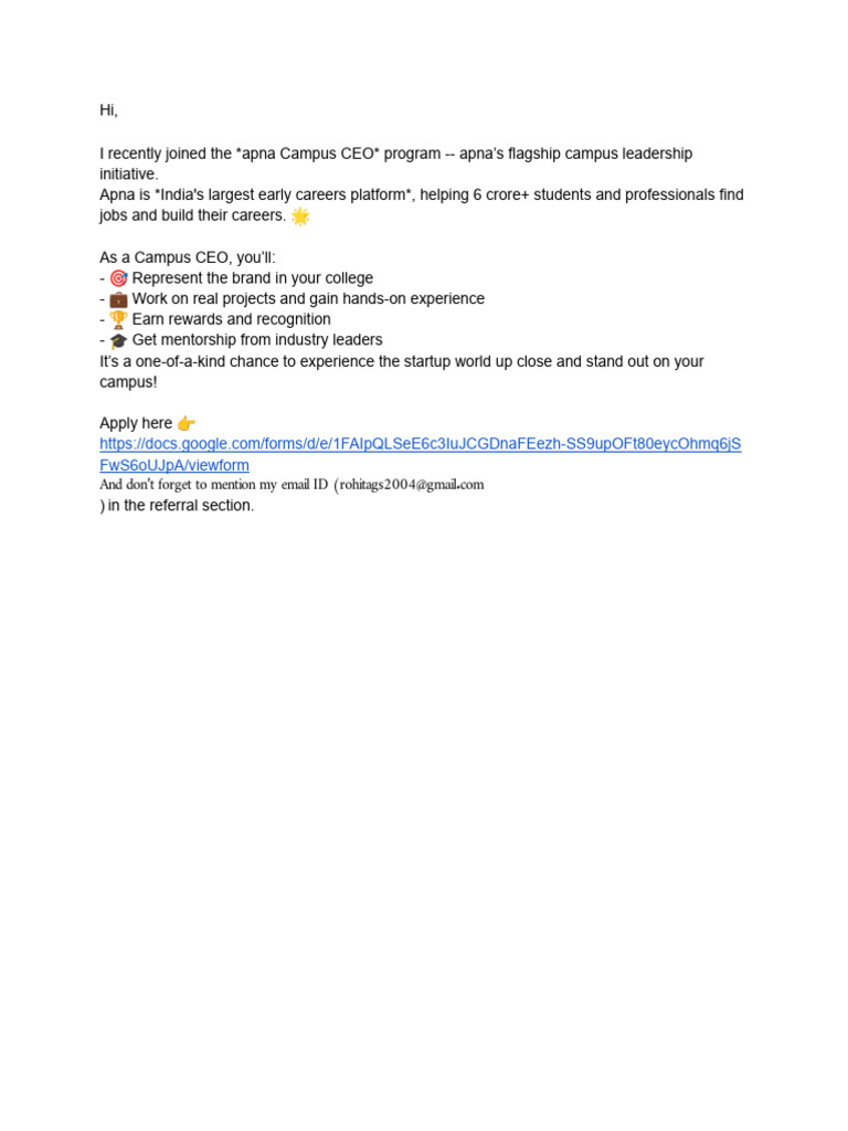 Campus CEO - Message | PDF