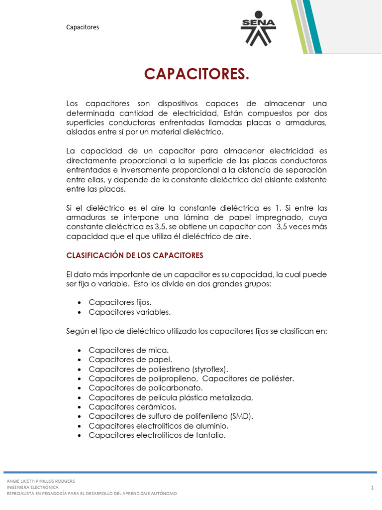 Capacitor Es | PDF | Condensador | Resistor