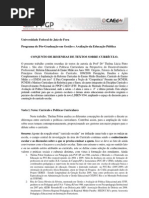 RESENHA DE TEXTOS SOBRE CURRÍCULO ESCOLAR E POLÍTICAS CURRICULARES