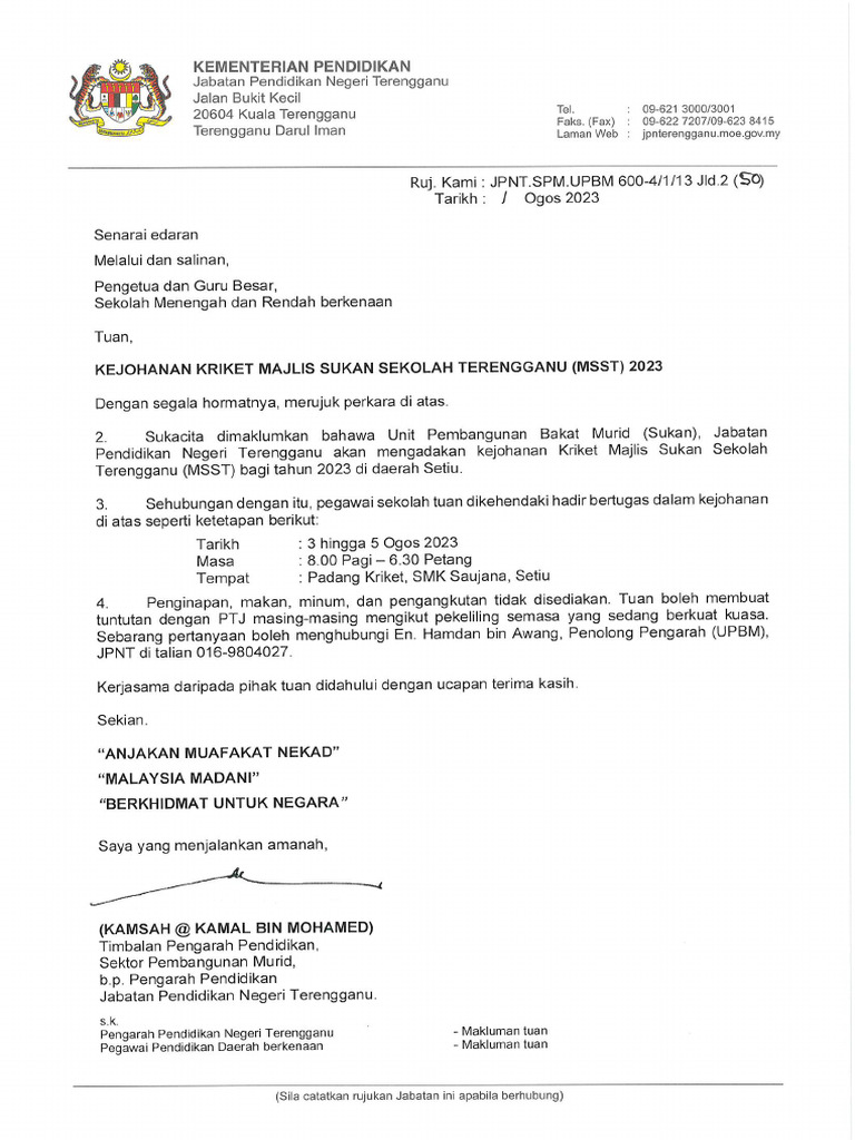 Kejohanan Kriket MSST 2023 | PDF