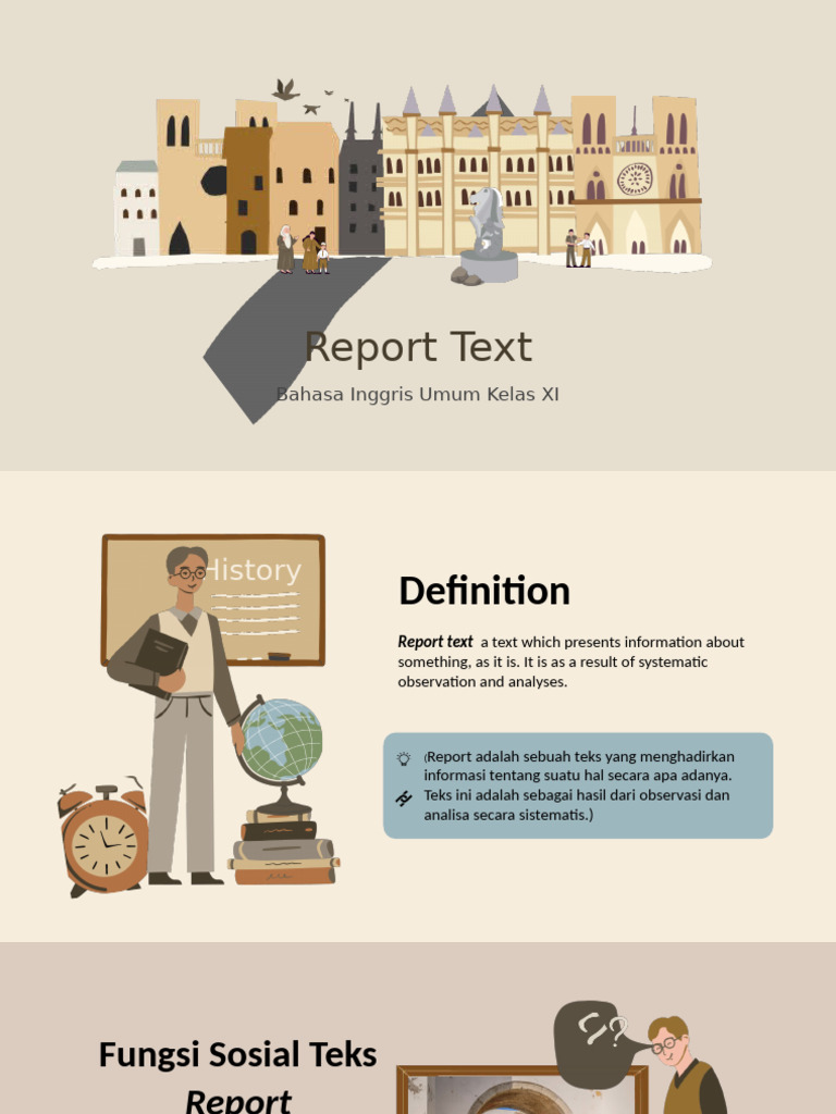Panduan Teks Report Bahasa Inggris XI | PDF