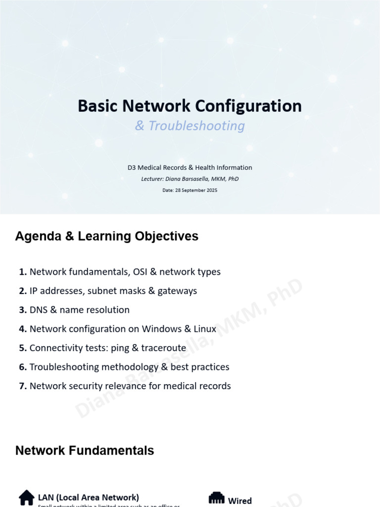 15 - Basic Network Configurationand Troubleshooting | PDF | Computer ...