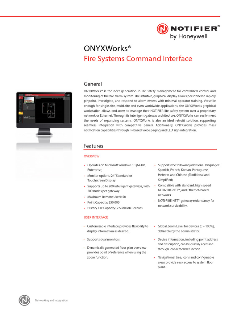Ba Fire DOC 02 080 OnyxWorks Fire Systems Command Interface RevF | PDF ...