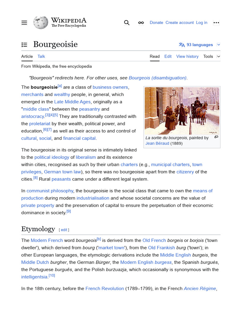 Understanding the Bourgeoisie Class | PDF | Bourgeoisie | Economies