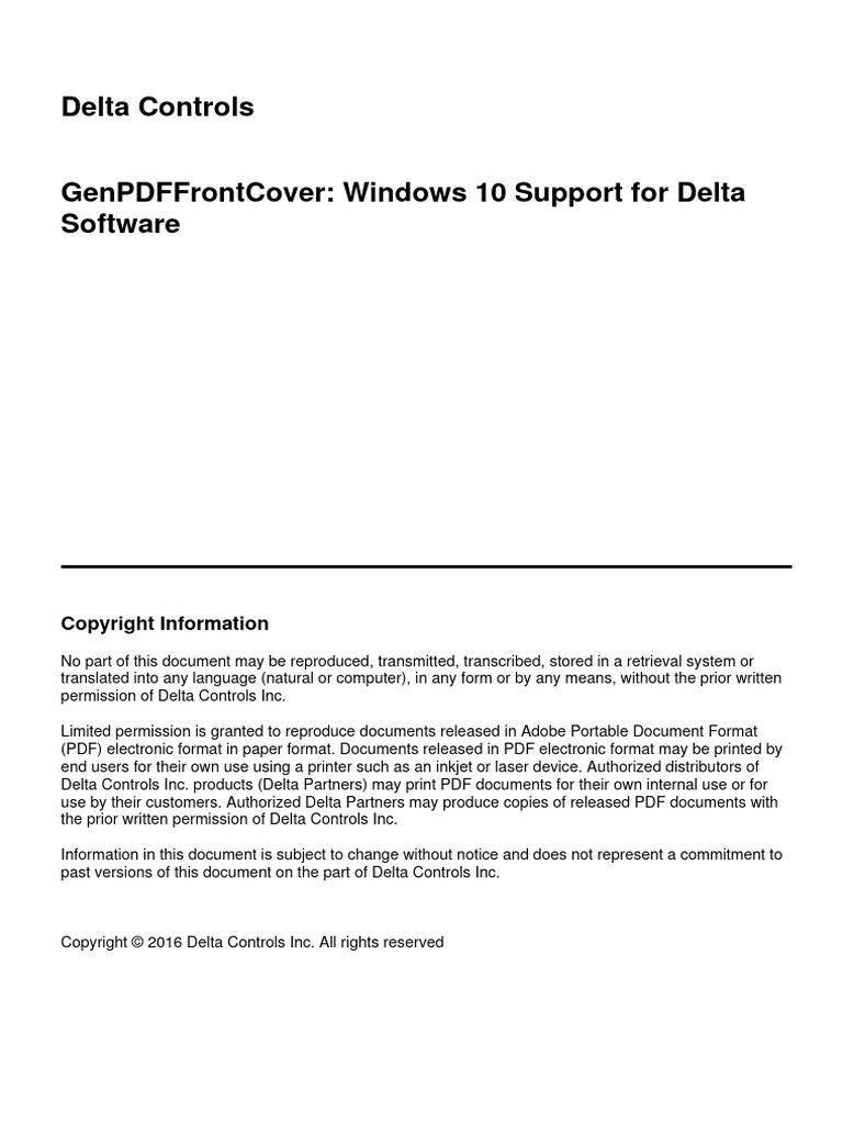 Windows 10 Support for Delta Software | PDF | Windows 10 | Microsoft ...